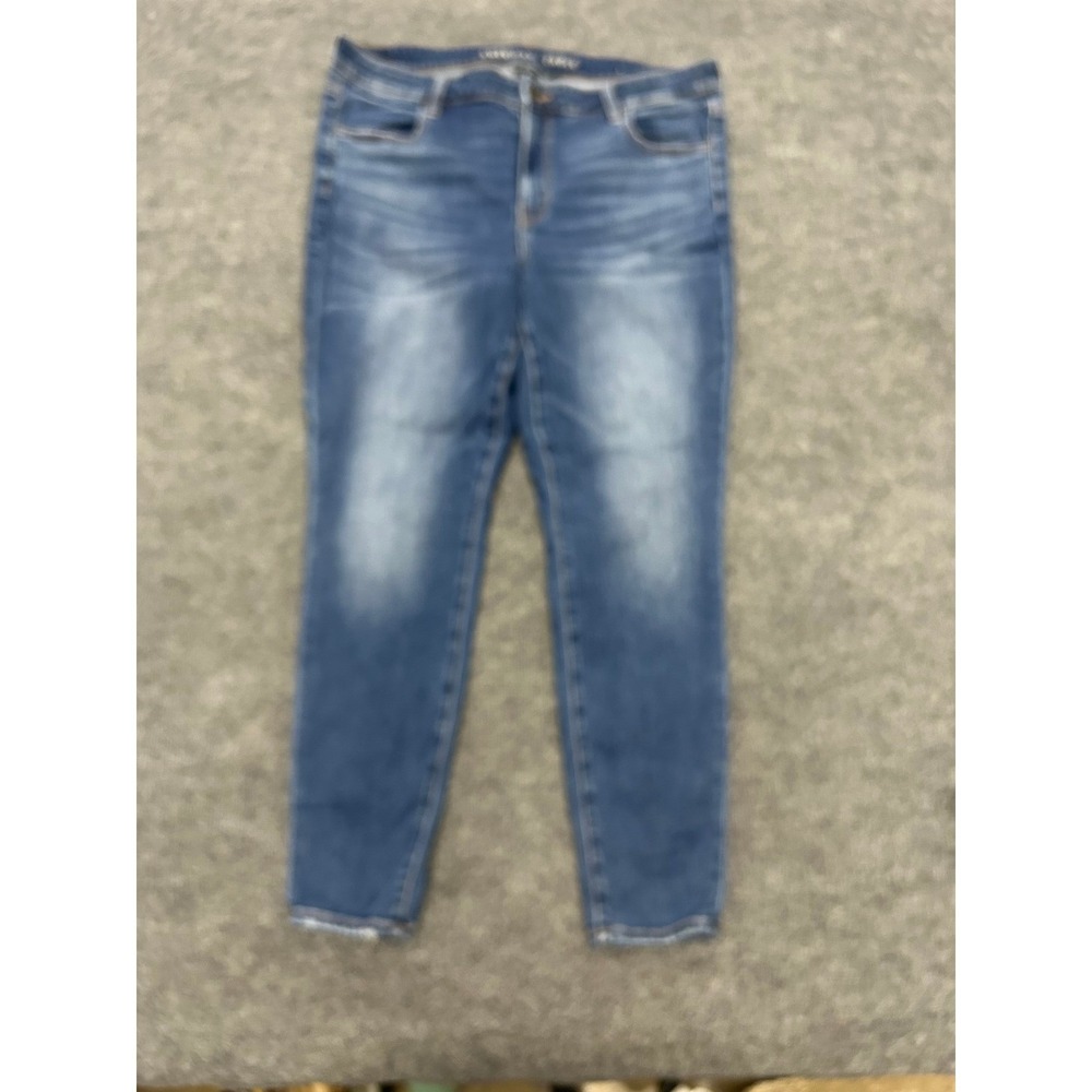 American Eagle Jeans Womens Size 18 Blue Next Level Stretch Skinny Flap Pocket